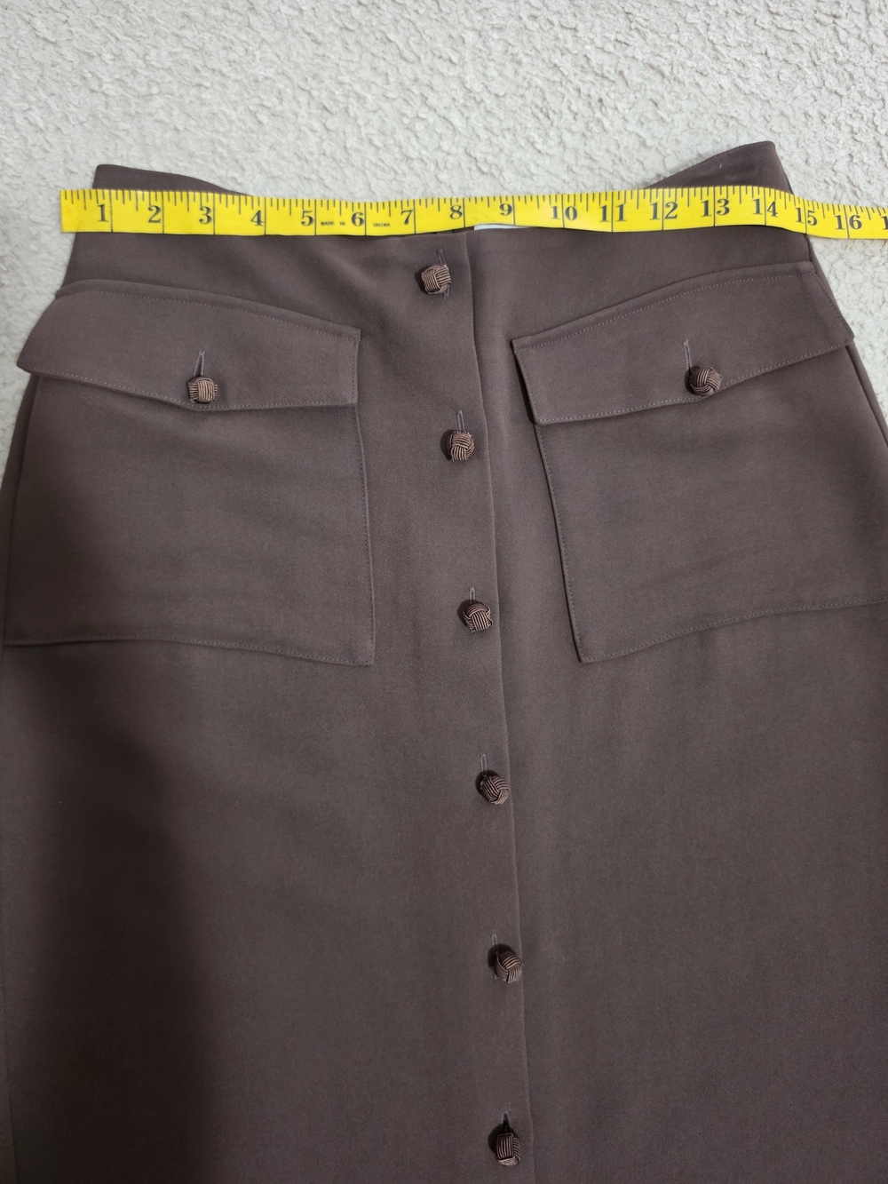 Reformation Brown Button-Front Midi Skirt - Picture 5 of 6